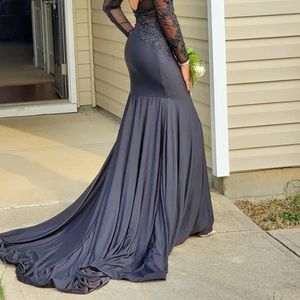 Laced Prom Dress with Long Train